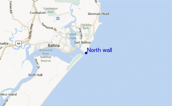 mappa di localizzazione di North wall