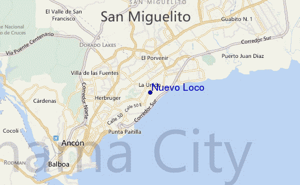 mappa di localizzazione di Nuevo Loco