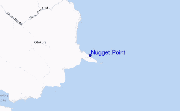 mappa di localizzazione di Nugget Point
