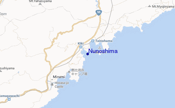 mappa di localizzazione di Nunoshima