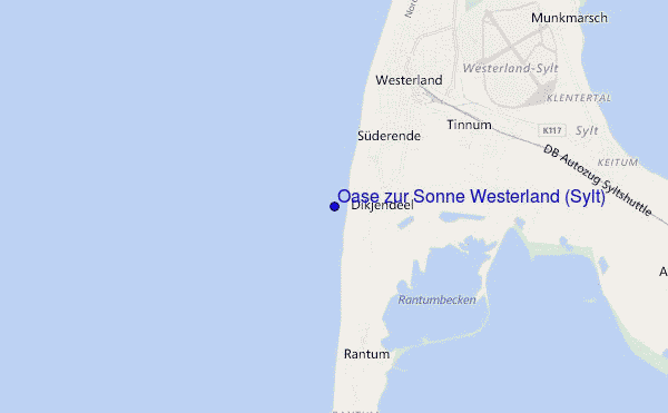 mappa di localizzazione di Oase zur Sonne Westerland (Sylt)