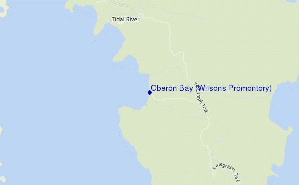 mappa di localizzazione di Oberon Bay (Wilsons Promontory)