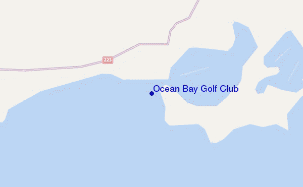 mappa di localizzazione di Ocean Bay Golf Club