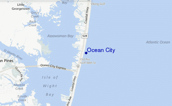 mappa di localizzazione di Ocean City