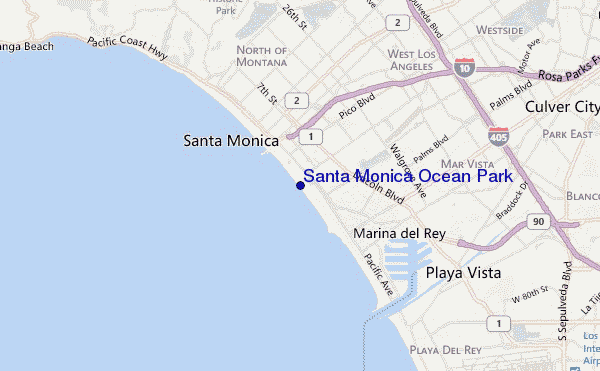 mappa di localizzazione di Santa Monica Ocean Park