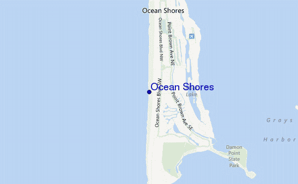 mappa di localizzazione di Ocean Shores