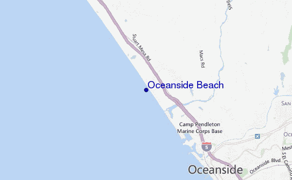 mappa di localizzazione di Oceanside Beach