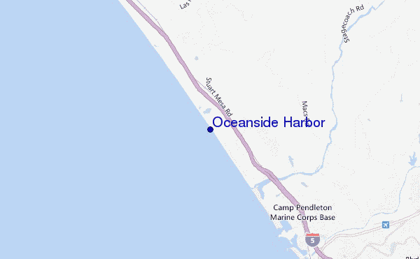 mappa di localizzazione di Oceanside Harbor