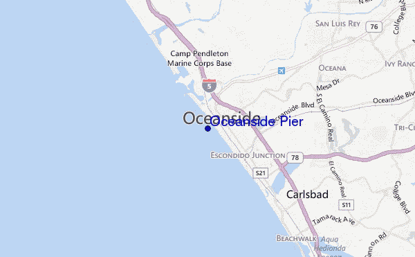 mappa di localizzazione di Oceanside Pier