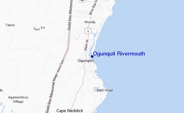 mappa di localizzazione di Ogunquit Rivermouth