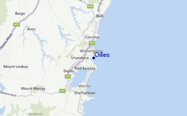 Oilies Location Map