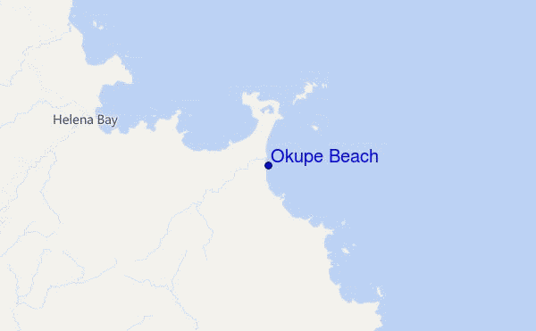 mappa di localizzazione di Okupe Beach