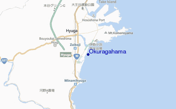 mappa di localizzazione di Okuragahama