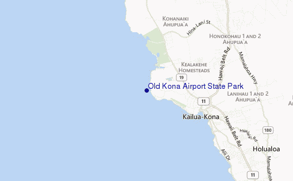 mappa di localizzazione di Old Kona Airport State Park