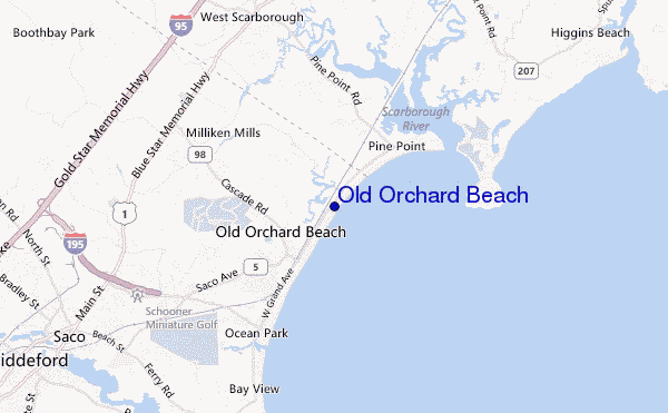 mappa di localizzazione di Old Orchard Beach