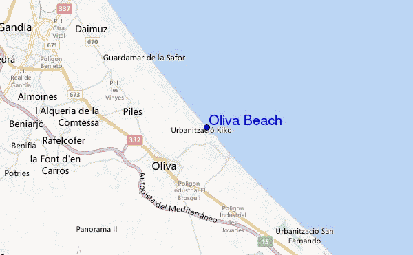 mappa di localizzazione di Oliva Beach