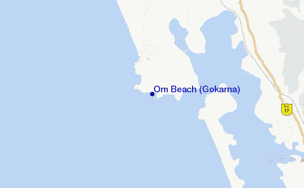 mappa di localizzazione di Om Beach (Gokarna)