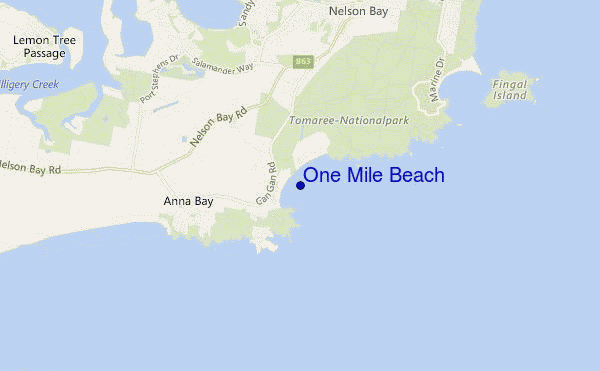 mappa di localizzazione di One Mile Beach