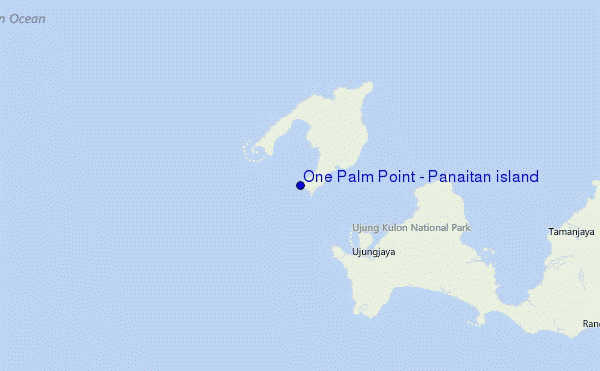 One Palm Point - Panaitan island Location Map