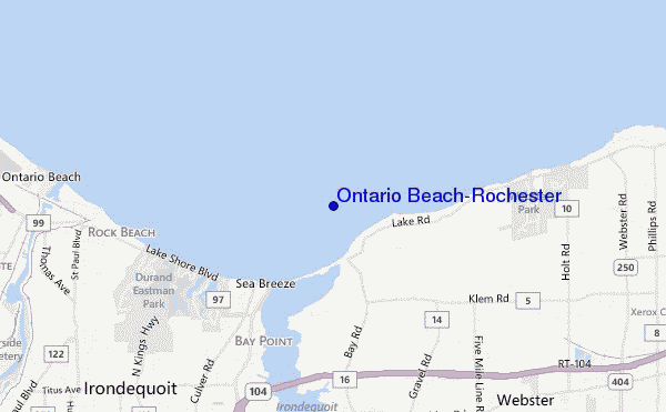 mappa di localizzazione di Ontario Beach-Rochester