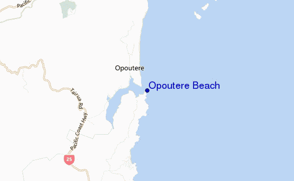 mappa di localizzazione di Opoutere Beach