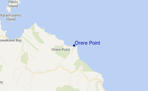 mappa di localizzazione di Orere Point