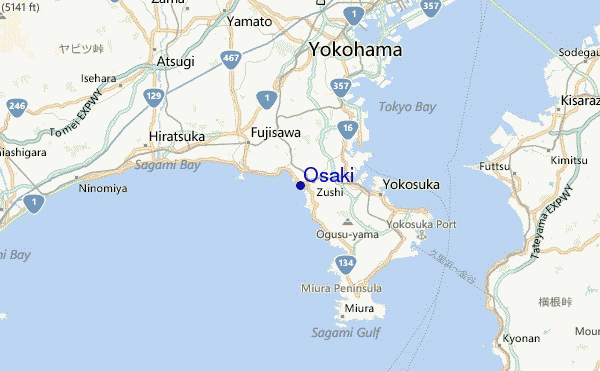 Osaki Location Map
