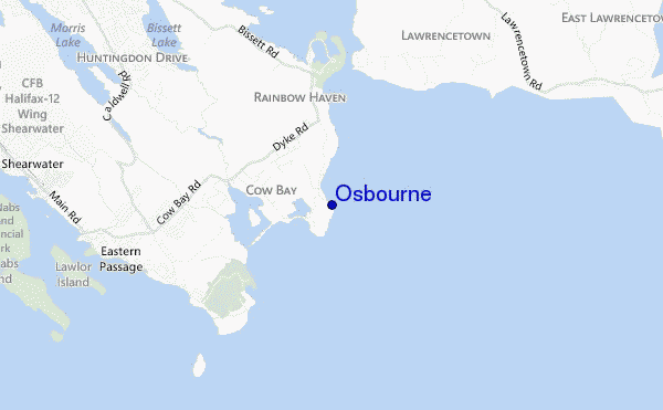 mappa di localizzazione di Osbourne