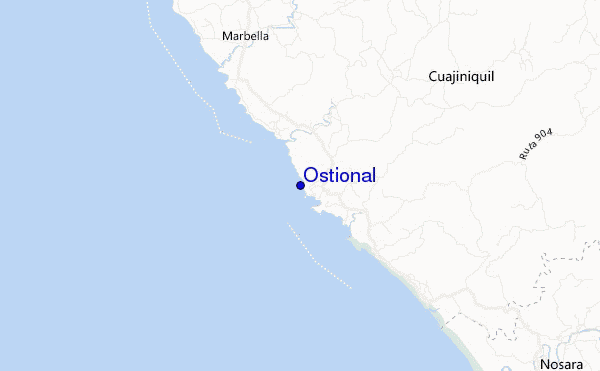 mappa di localizzazione di Ostional
