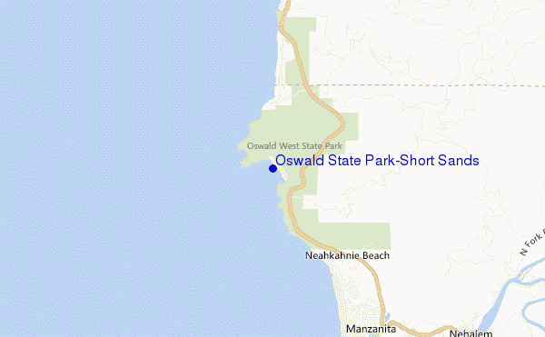 mappa di localizzazione di Oswald State Park/Short Sands