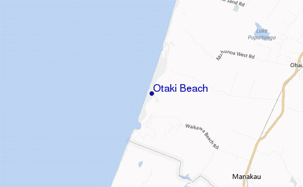 mappa di localizzazione di Otaki Beach