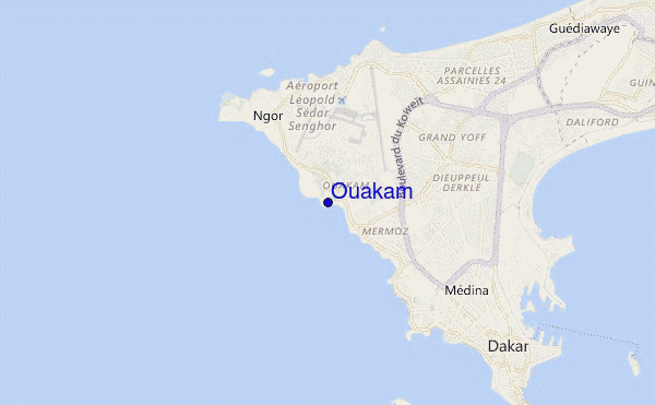 mappa di localizzazione di Ouakam