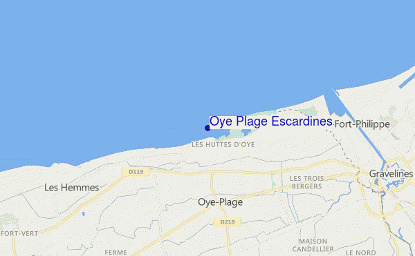 mappa di localizzazione di Oye Plage Escardines