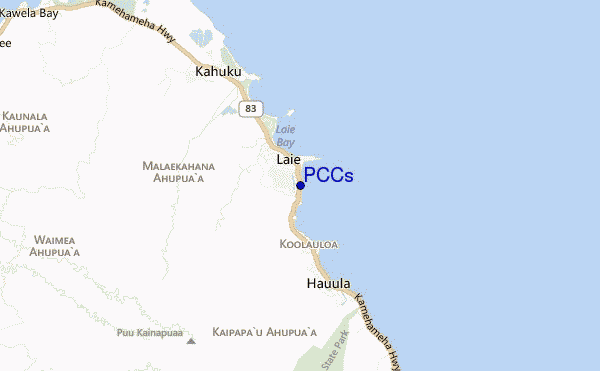 mappa di localizzazione di PCCs