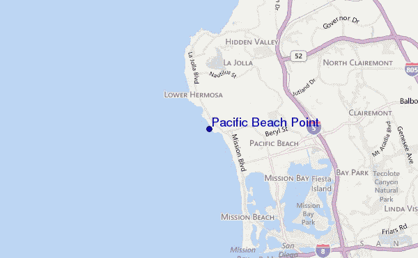 mappa di localizzazione di Pacific Beach Point
