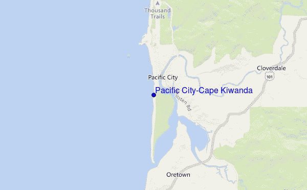 mappa di localizzazione di Pacific City/Cape Kiwanda