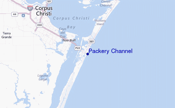 Packery Channel Location Map