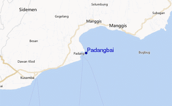 mappa di localizzazione di Padangbai