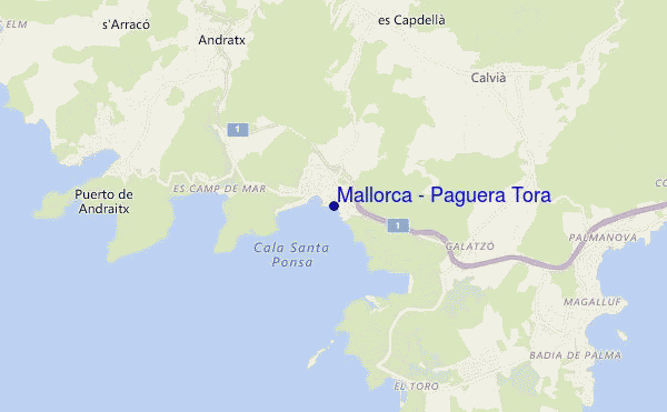 mappa di localizzazione di Mallorca - Paguera Tora
