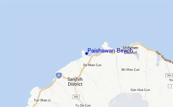 mappa di localizzazione di Paishawan Beach