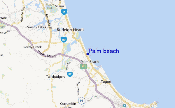 mappa di localizzazione di Palm beach