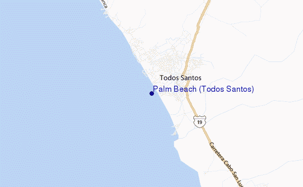 mappa di localizzazione di Palm Beach (Todos Santos)