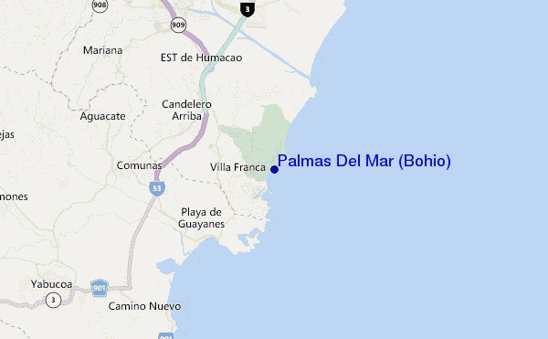 mappa di localizzazione di Palmas Del Mar (Bohio)