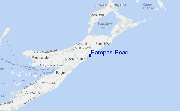 mappa di localizzazione di Pampas Road