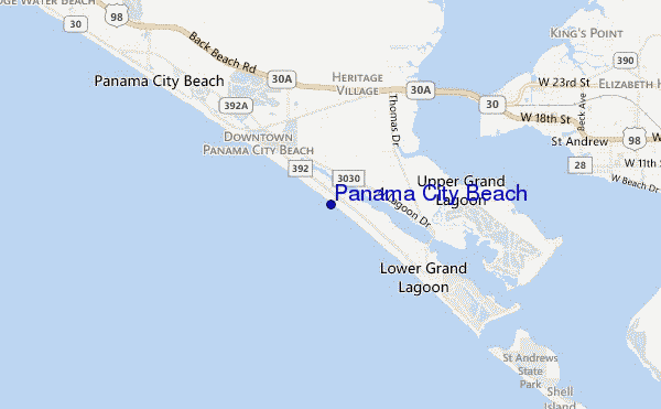 mappa di localizzazione di Panama City Beach