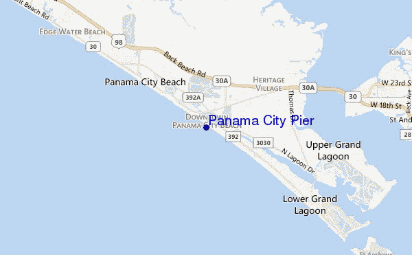 mappa di localizzazione di Panama City Pier