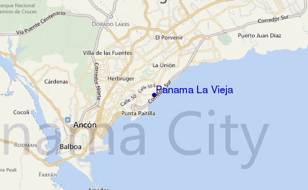 mappa di localizzazione di Panama La Vieja