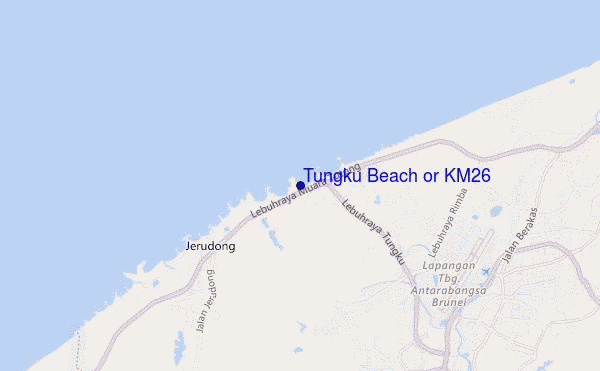 mappa di localizzazione di Tungku Beach or KM26