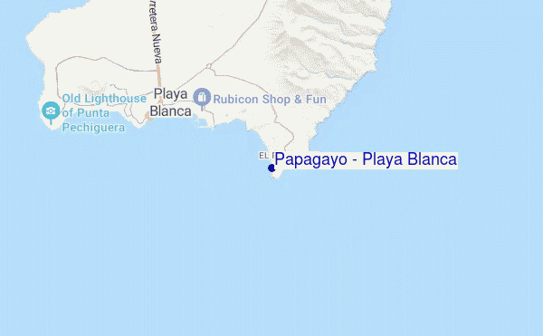 mappa di localizzazione di Papagayo - Playa Blanca
