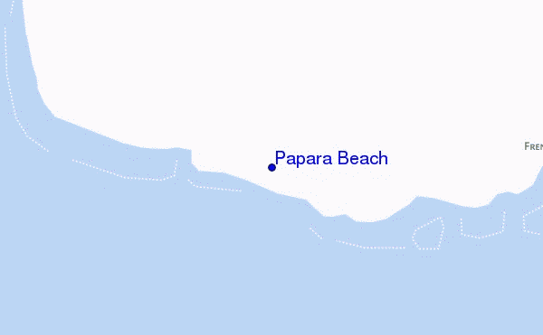 mappa di localizzazione di Papara Beach